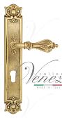 Дверная ручка Venezia на планке PL97 мод. Florence (полир. латунь) под цилиндр