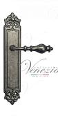 Дверная ручка Venezia на планке PL96 мод. Gifestion (ант. серебро) проходная