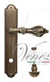 Дверная ручка Venezia на планке PL98 мод. Florence (мат. бронза) сантехническая, повор