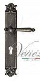Дверная ручка Venezia на планке PL97 мод. Pellestrina (ант. серебро) под цилиндр