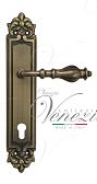 Дверная ручка Venezia на планке PL96 мод. Gifestion (мат. бронза) под цилиндр