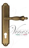 Дверная ручка Venezia на планке PL98 мод. Olimpo (мат. бронза) под цилиндр