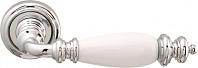 Дверная ручка Melodia мод. Siena 473V на розетке 50V (полированный хром + керамика бел
