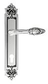 Дверная ручка Venezia на планке PL96 мод. Casanova (натур. серебро + чернение) под цил